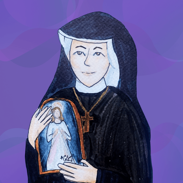 Learn about Saint Maria Faustina Kowalska, also known as St. Faustina, a Polish mystic and nun who was devoted to the Sacred Heart of Jesus and promoted the devotion the the Divine Mercy.